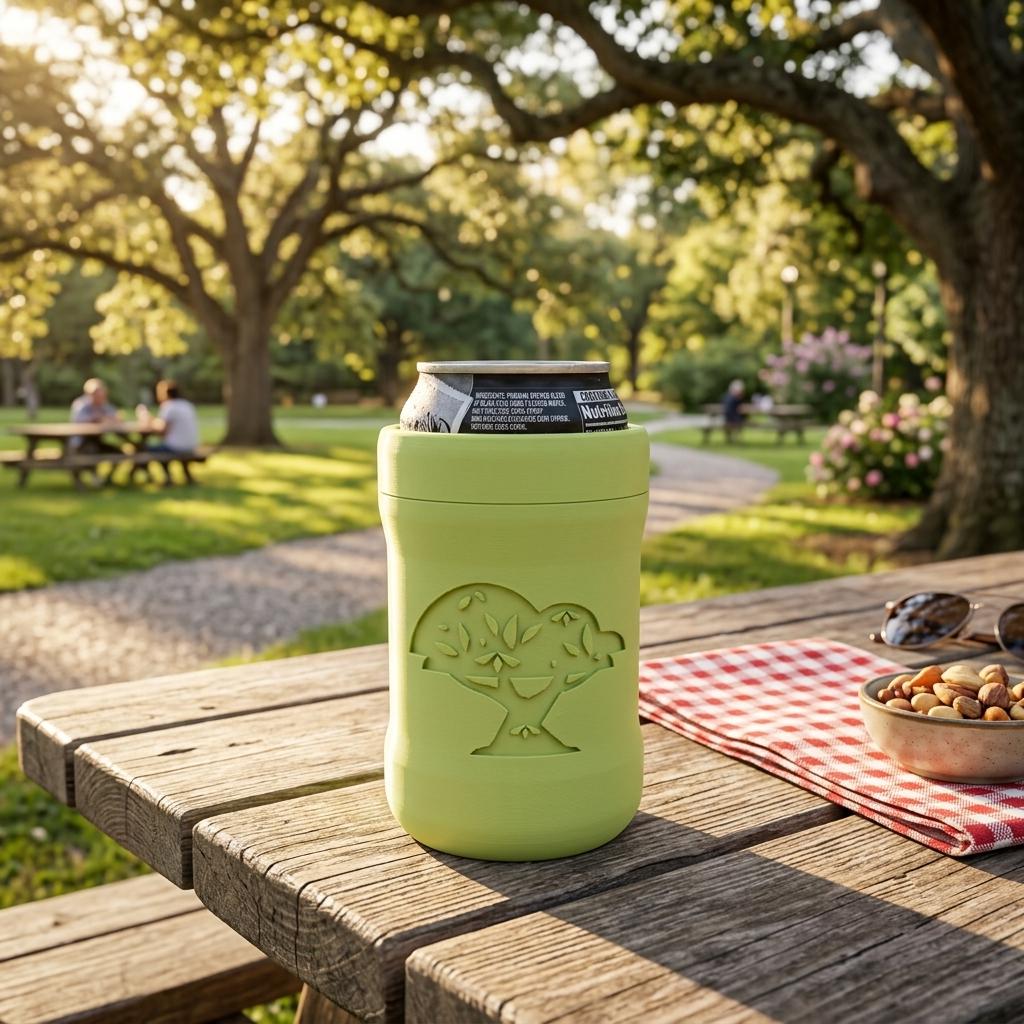 Green Animal Kingdom Themed Can Cozie for 12oz Cans — product photo